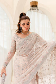 Latest Embellished Bridal Saree Dress in Pink for Wedding
