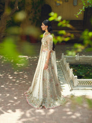 Latest Embellished White Lehenga Choli Pakistani Bridal Dress