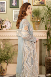 Latest Embroidered Blue Pakistani Salwar Kameez Dupatta Dress