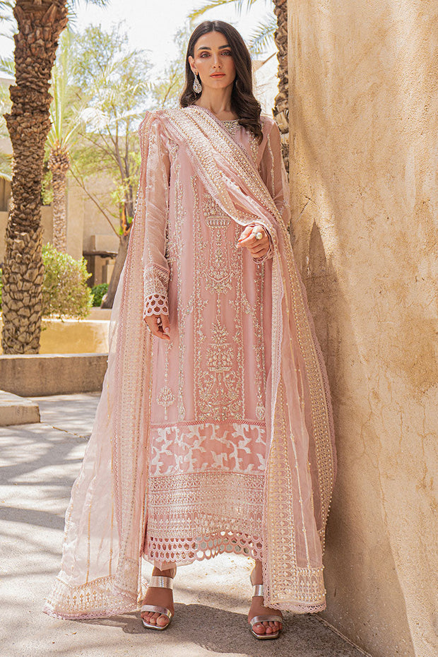 Latest Hand Embellished Pink Pakistani Salwar Kameez with dupatta