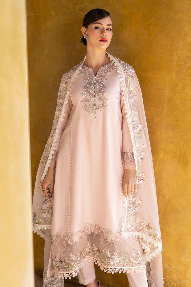 Latest Heavenly Embroidered Pink Pakistani Salwar Kameez Dupatta