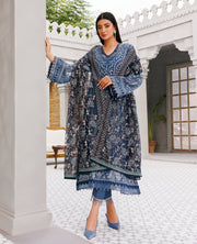 Heavily Embroidered Blue Pakistani Salwar Kameez Party Wear