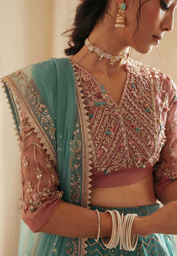 Latest Indian Bridal Dress in Choli Dupatta and Lehenga Style