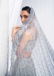 Latest Indian Bridal Dress in Wedding Blue Choli Lehenga Style