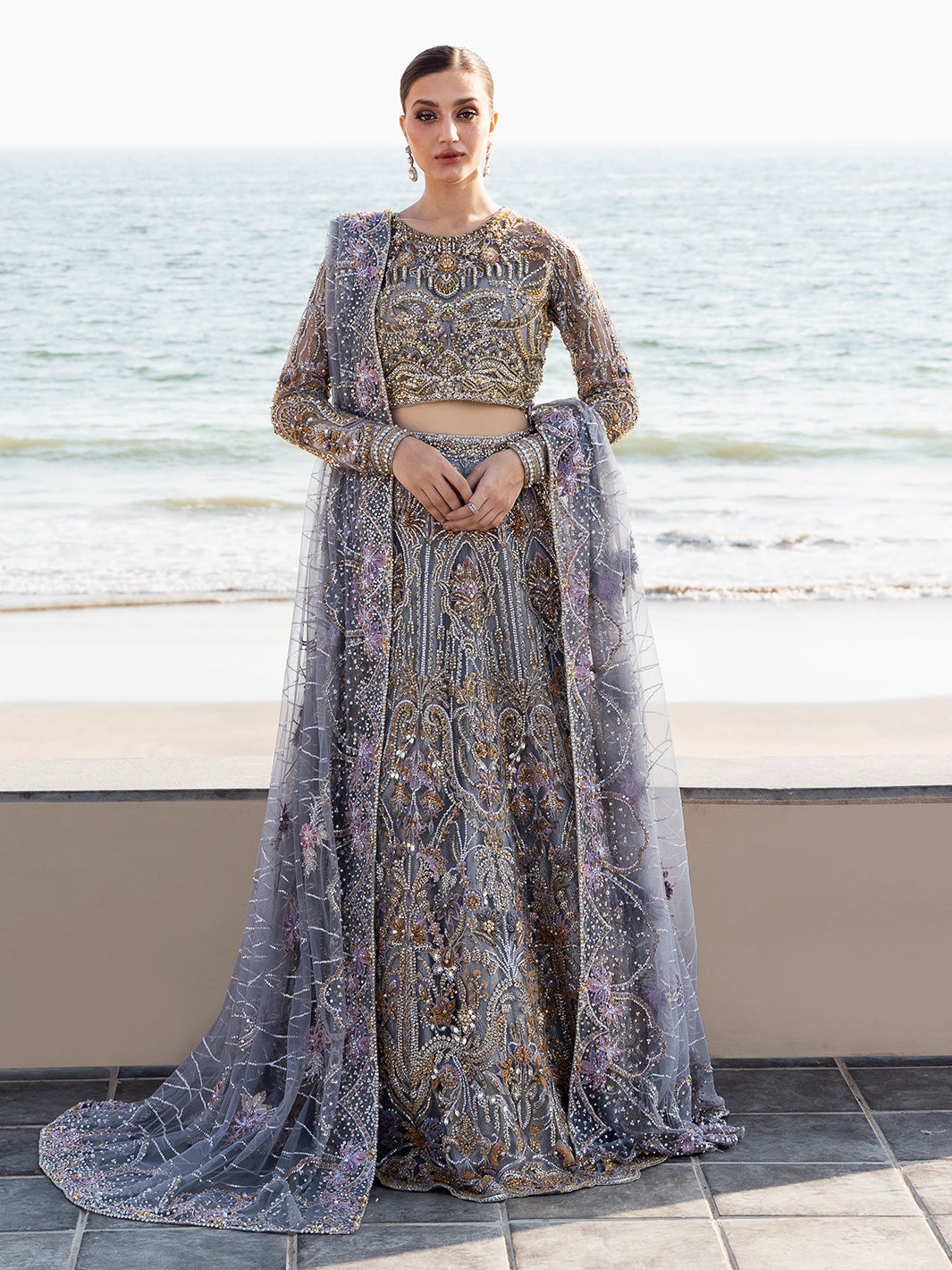 Elegant Pakistani Bridal Lehenga Choli with Dupatta