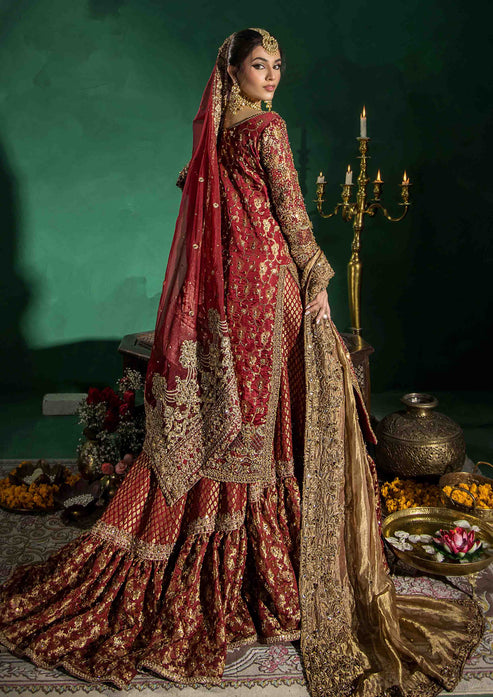 Elegant Pakistani Bridal Dress with Lehenga Dupatta