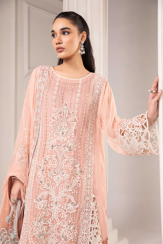 Latest Maria B Pakistani Party Dress in Kameez Trouser Style