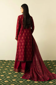  Latest Maroon Pakistani Embroidered Salwar Kameez For Party Dress