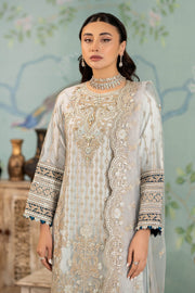 Latest Net Kameez and Raw Silk Trouser Pakistani Party Dress