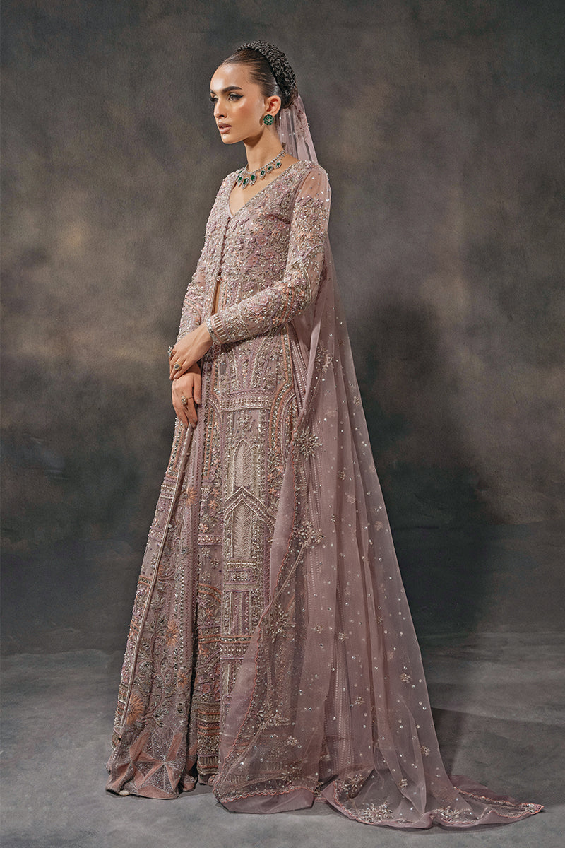 Latest Open Gown Lehenga and Dupatta Pakistani Bridal Dress