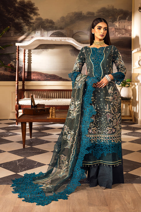 Latest Organza Kameez Trouser Embroidered Pakistani Party Wear