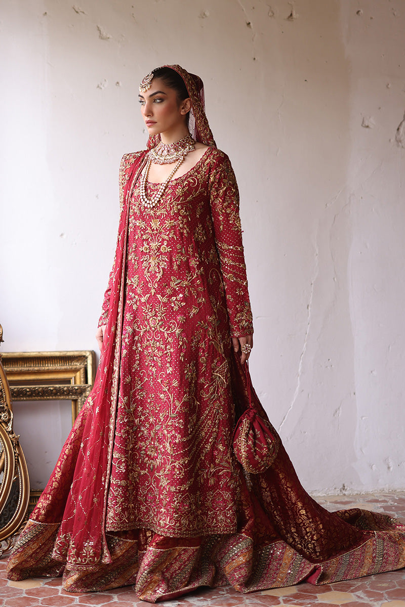 Latest Pakistani Bridal Dress in Kameez Lehenga Dupatta Style