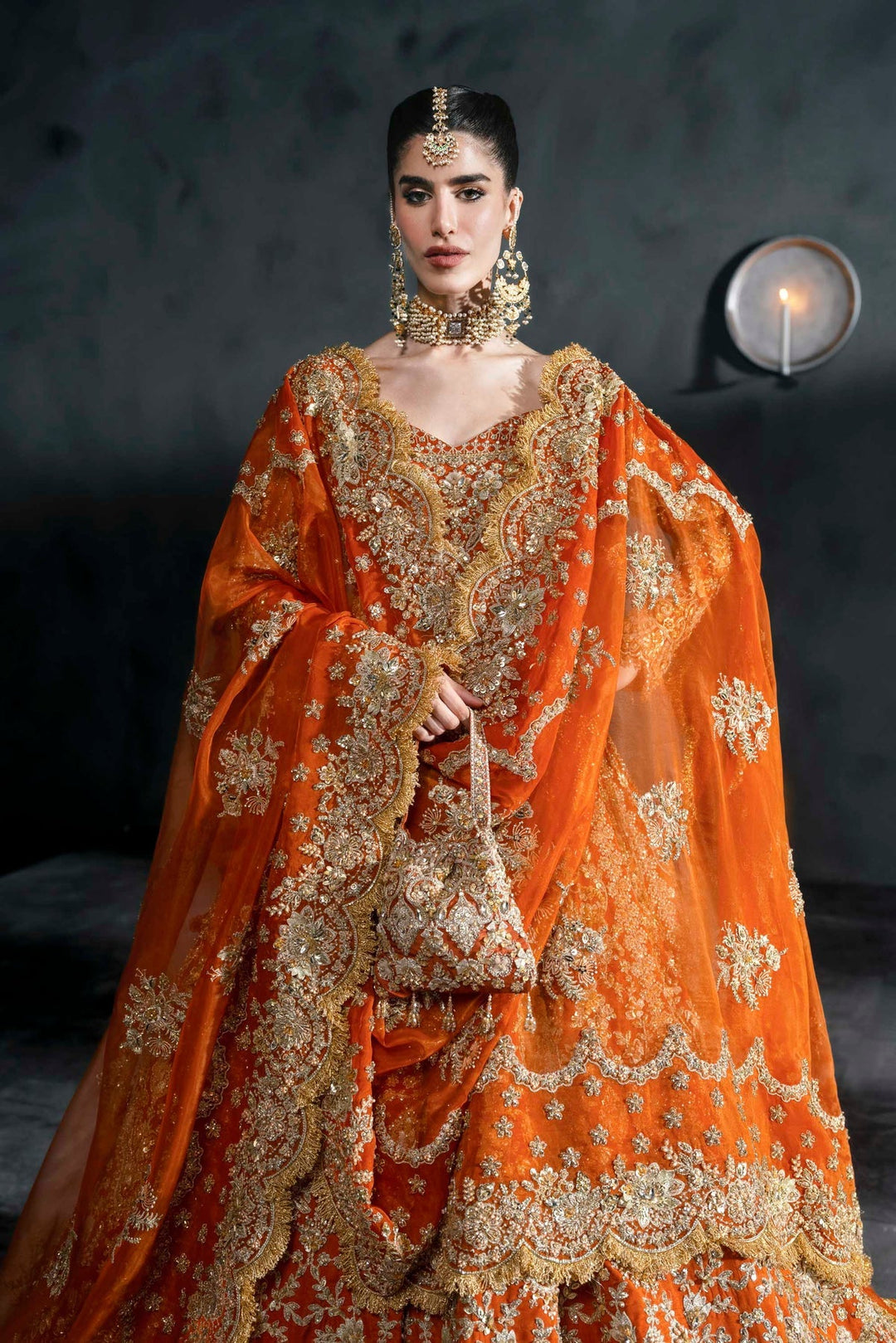 Elegant Pakistani Bridal Lehenga Pishwas - Gorgeous Style