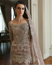 Latest Pakistani Bridal Dress in Mermaid Lehenga Shirt Style