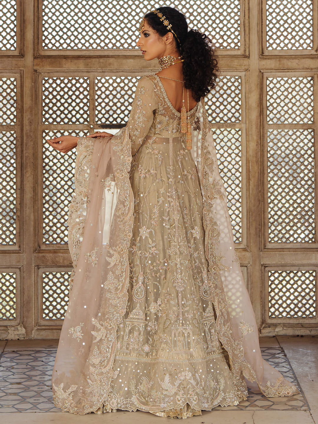 Latest Pakistani Bridal Dress in Pishwas and Gharara Style