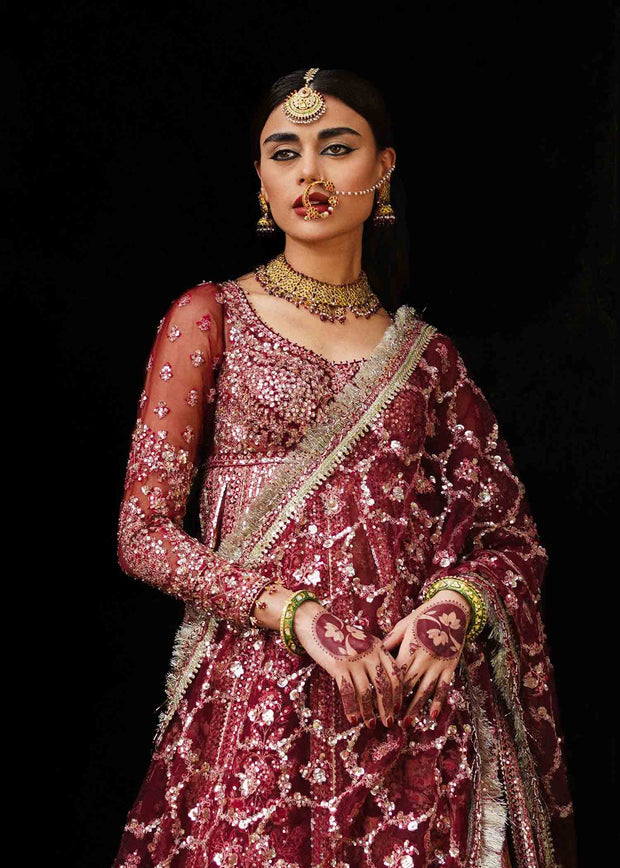 Latest Pakistani Bridal Dress in Pishwas and Sharara Style