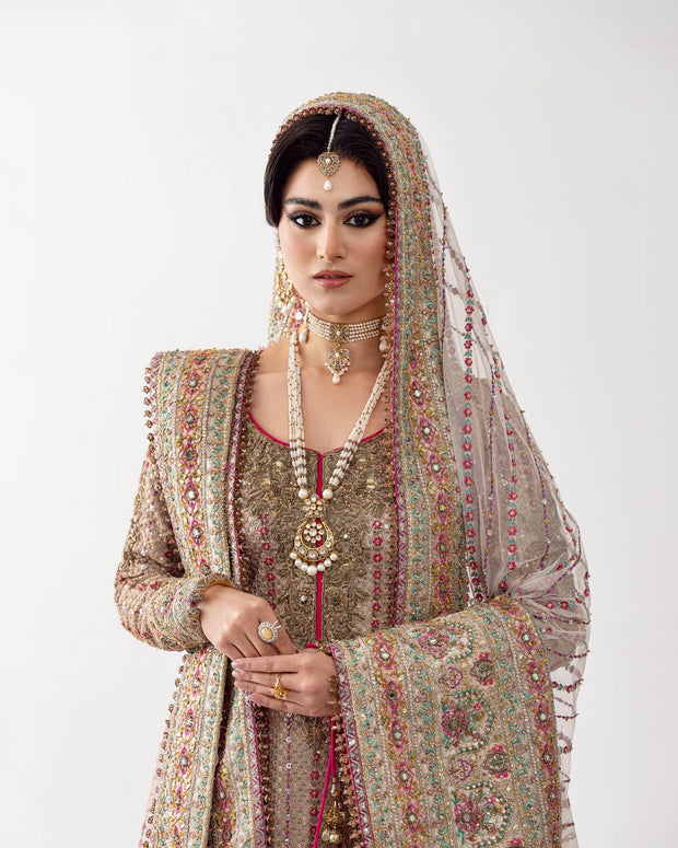 Latest Pakistani Bridal Dress in Royal Gharara Kameez Style