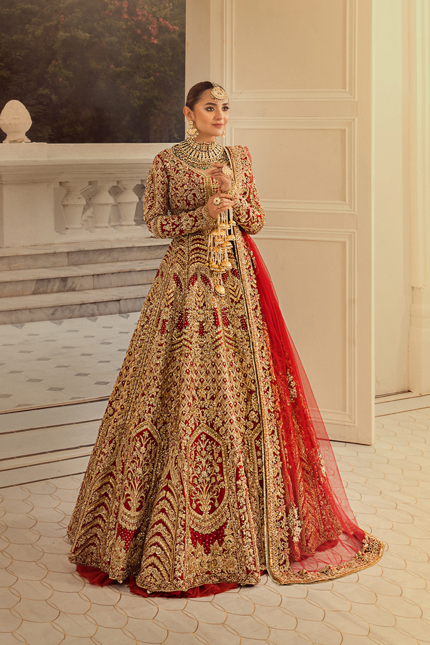 Latest Pakistani Bridal Dress in Wedding Lehenga Choli Style