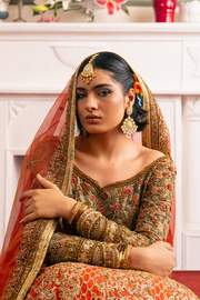 Latest Pakistani Bridal Lehenga with Choli and Dupatta Dress