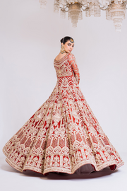 Latest Pakistani Bridal Outfit in Royal Gown and Lehenga Style