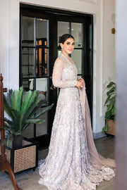 Latest Pakistani Bridal Walima Dress in Gown Lehenga Style