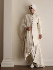 Latest Pakistani Groom Dress in Embroidered Sherwani Style