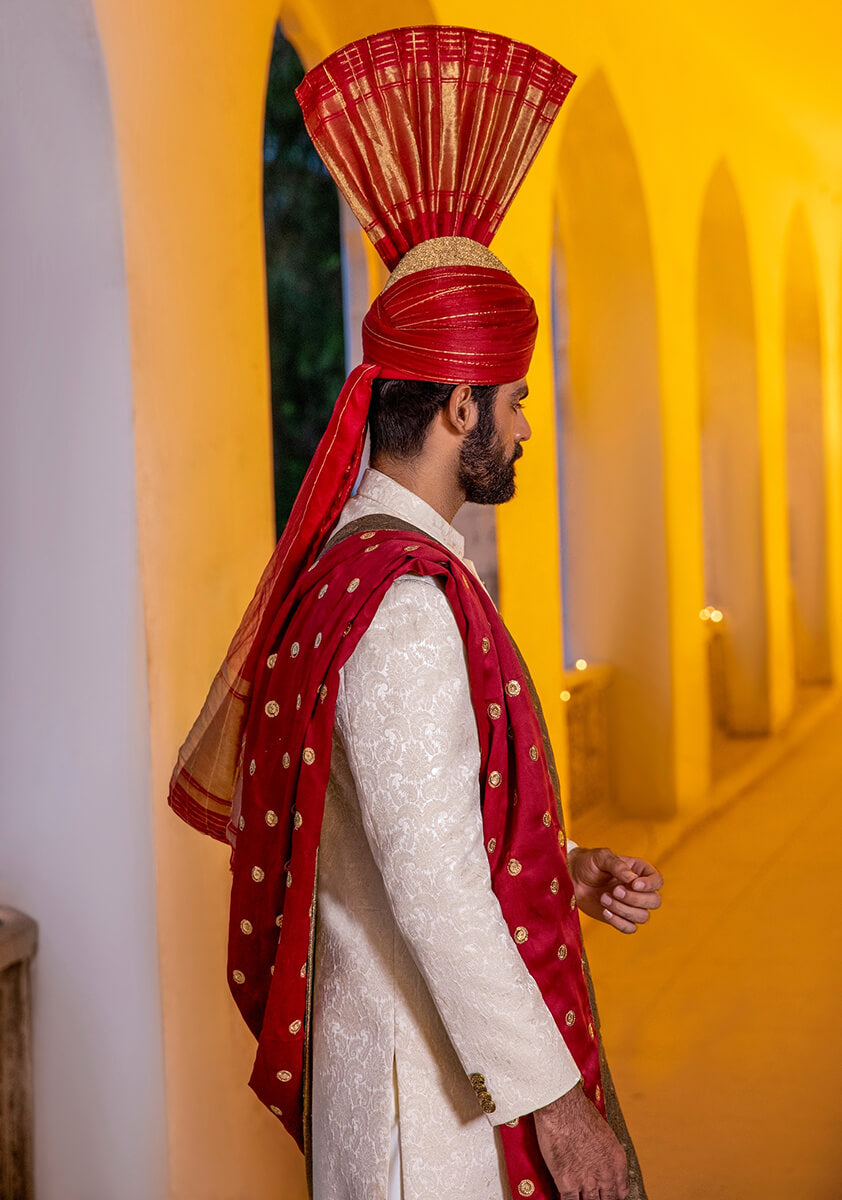 Latest Pakistani Groom Dress in Traditional Sherwani Style