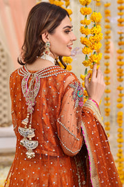 Latest Pakistani Mehndi Dress in Angrakha and Lehenga Style