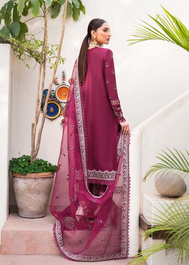 Pakistani Party Dress in Purple Salwar Kameez Style Nameera by Farooq Pakistani Party Dress in Purple Salwar Kameez Style Nameera by Farooq