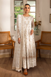 Latest Pakistani Party Wear in White Frock and Trouser Style