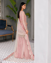Latest Pakistani Tea Pink Kameez Sharara For Wedding Dress