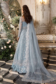 Latest Pakistani Wedding Dress in Blue Lehenga Pishwas Style
