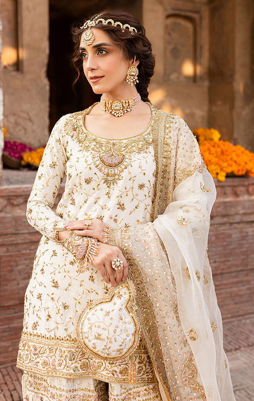 Elegant Pakistani Bridal Gharara Kameez Dress