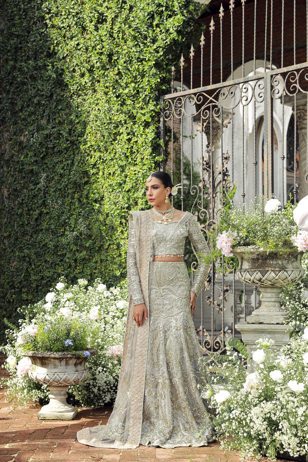 Latest Pakistani Wedding Dress in Bridal Lehenga Choli Style