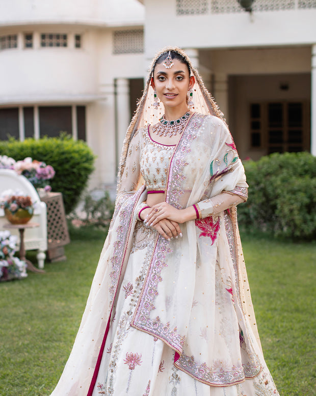 Latest Pakistani Wedding Dress in Bridal Lehenga Choli Style
