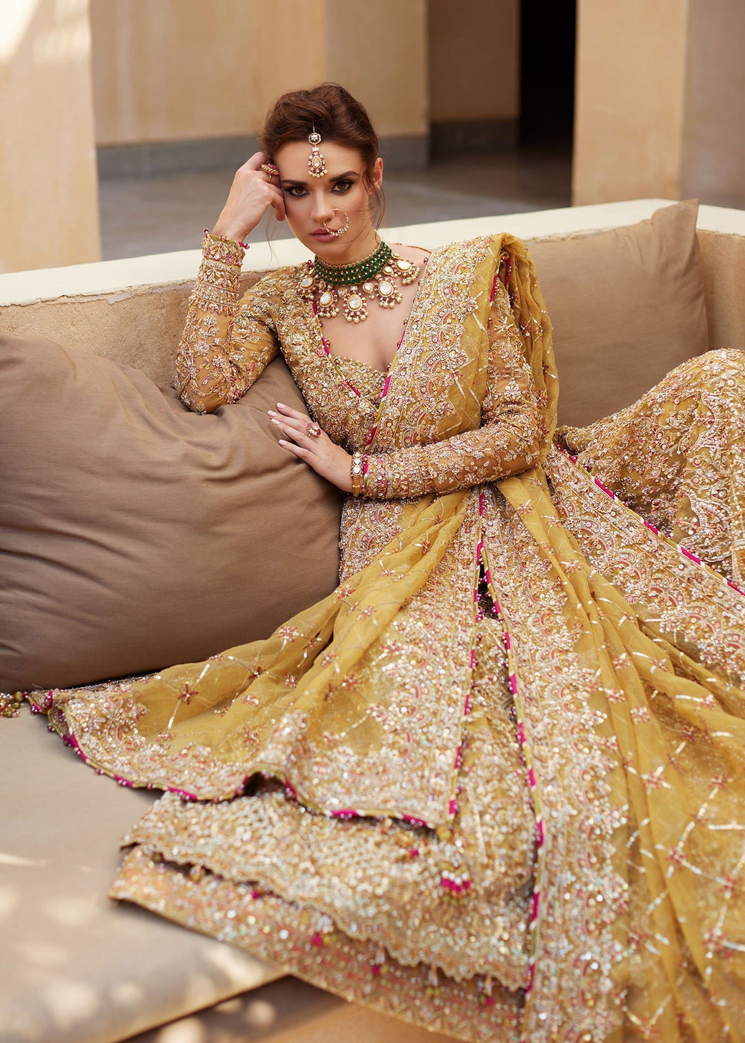Elegant Pakistani Bridal Lehenga Gown for Stunning Brides