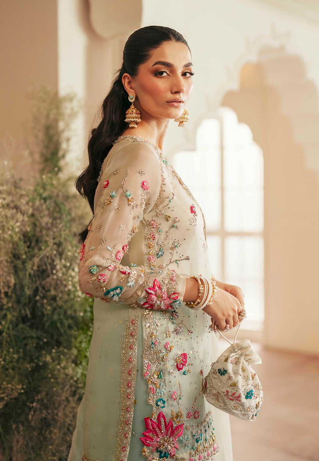 Latest Pakistani Wedding Dress in Kameez and Gharara Style