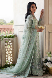 Latest Pakistani Wedding Dress in Open Gown and Sharara Style