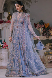 Latest Pakistani Wedding Dress in Open Gown and Trouser Style