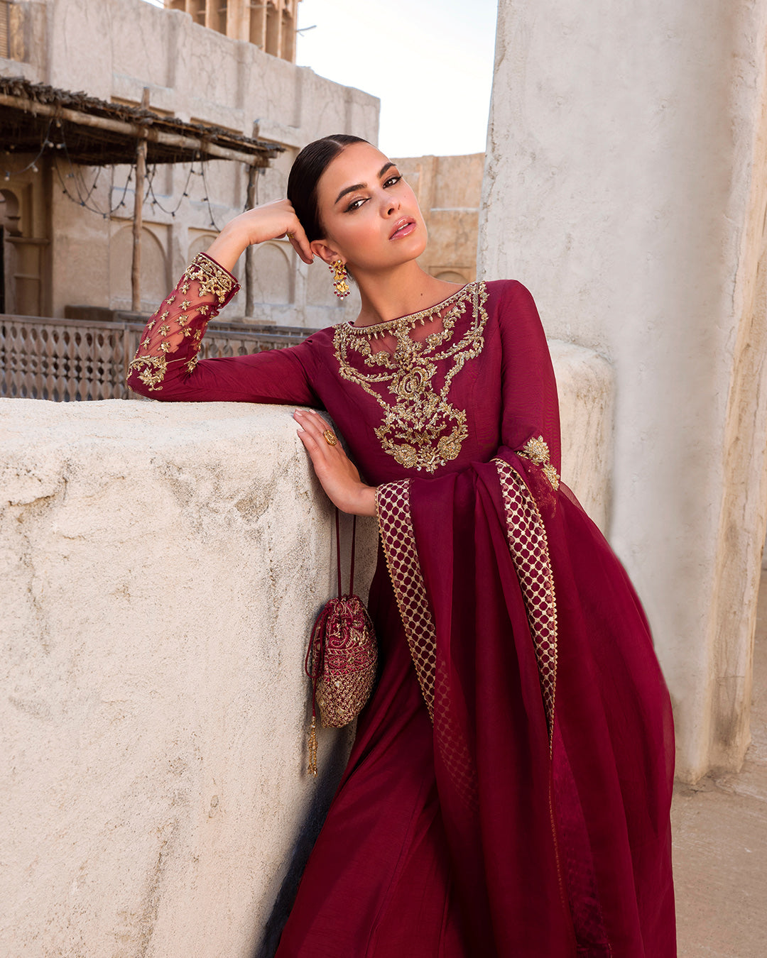 Latest Pakistani Wedding Dress in Pishwas and Churidar Style