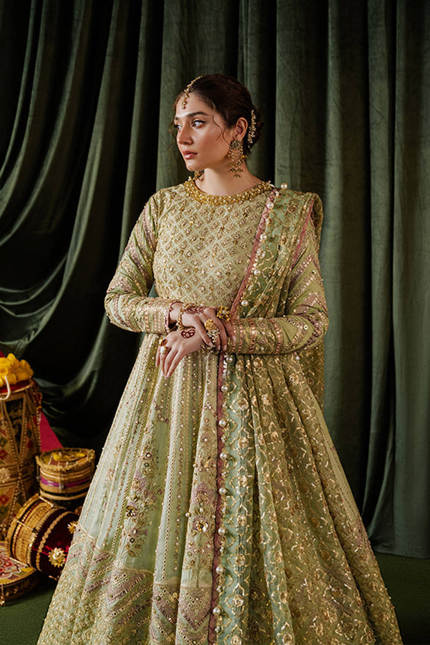 Pakistani Wedding Dress in Pistachio Green Gown Style MEDIUM Pakistani Wedding Dress in Pistachio Green Gown Style MEDIUM