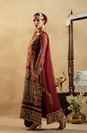 Latest Pakistani Wedding Dress in Premium Kameez Trouser Style