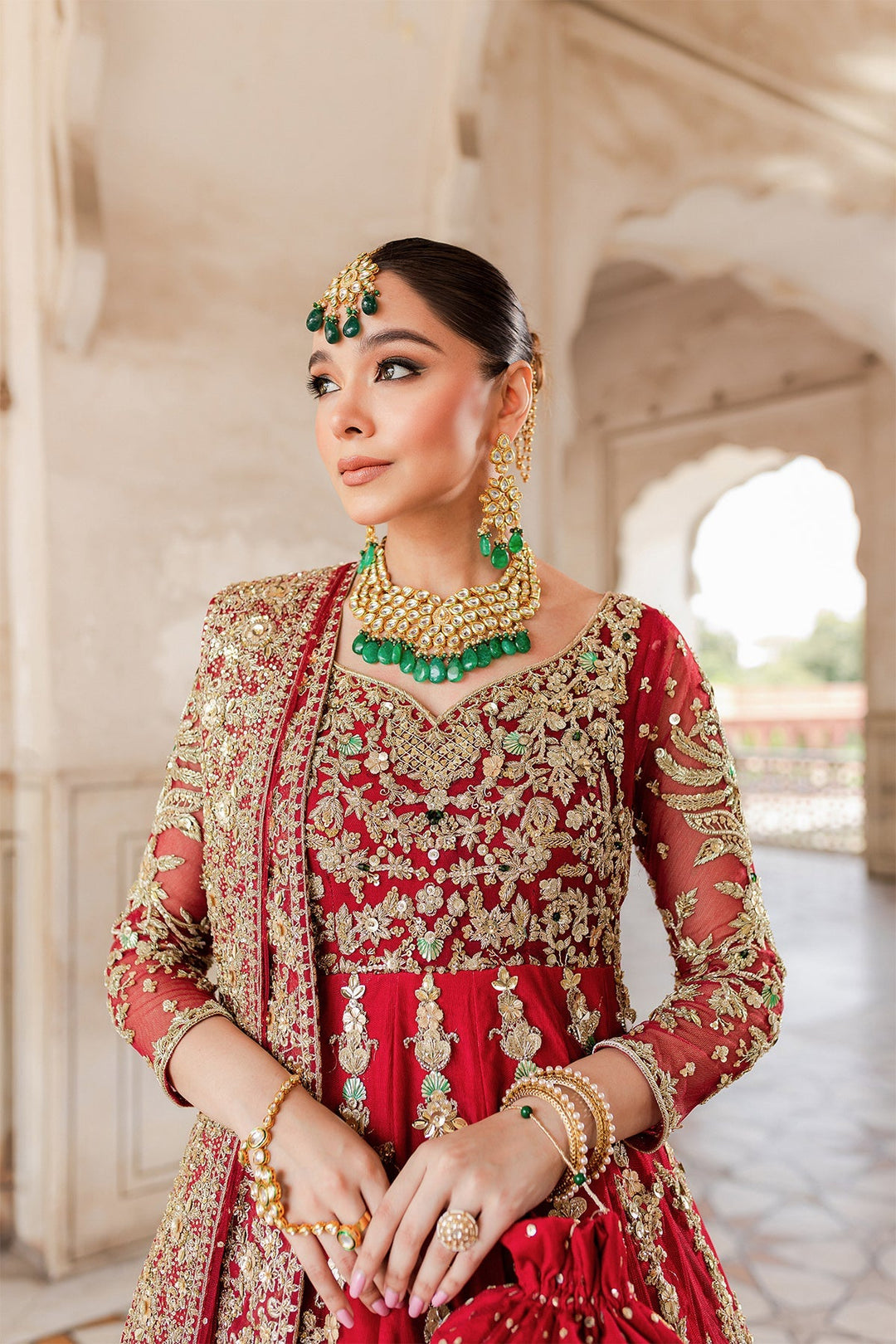 Luxury Red Pakistani Bridal Lehenga for Weddings