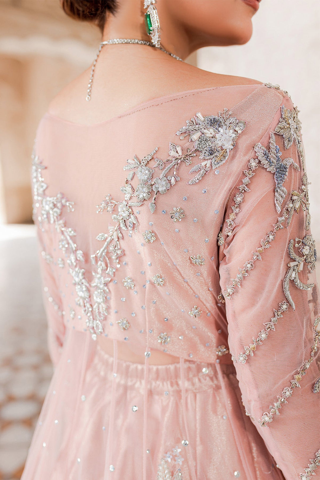 Soft Pink Pakistani Bridal Lehenga - Elegant Wedding Dress