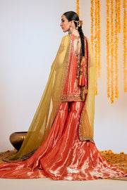 Latest Pakistani Wedding Gharara with Short Shirt and Dupatta