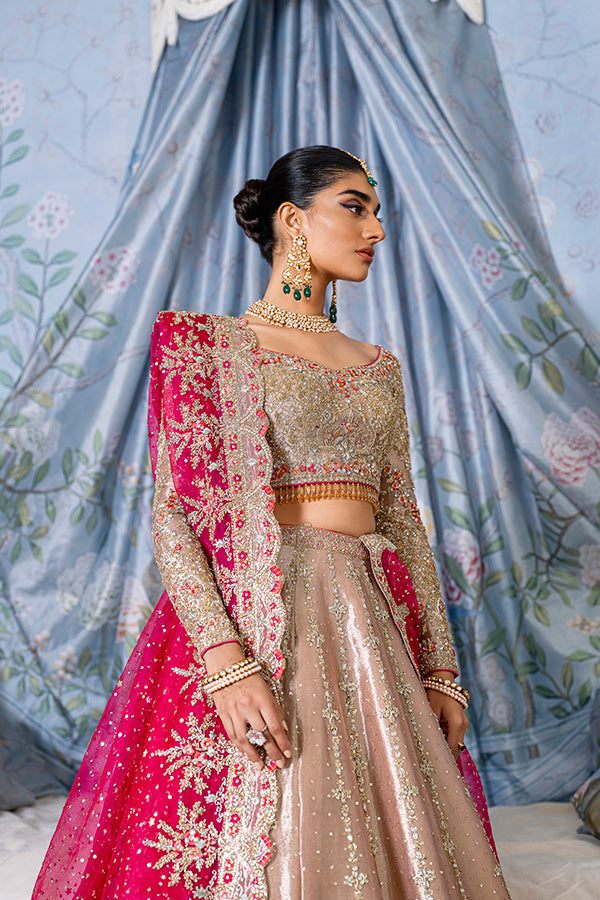 Latest Pink Lehenga Choli and Dupatta Bridal Wedding Dress