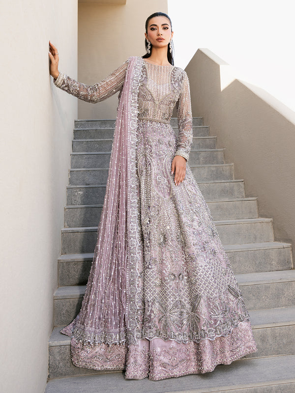 Lavender Pishwas and Lehenga - Premium Pakistani Bridal Dresses
