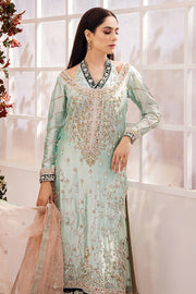 Latest Premium Ice Blue Kameez Trouser Pakistani Wedding Dress