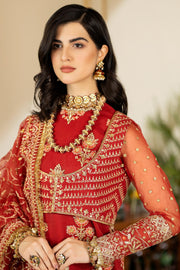 Latest Red Embroidered Pakistani Salwar Kameez with Dupatta