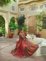 Latest Red Lehenga Kameez and Dupatta Pakistani Bridal Dress
